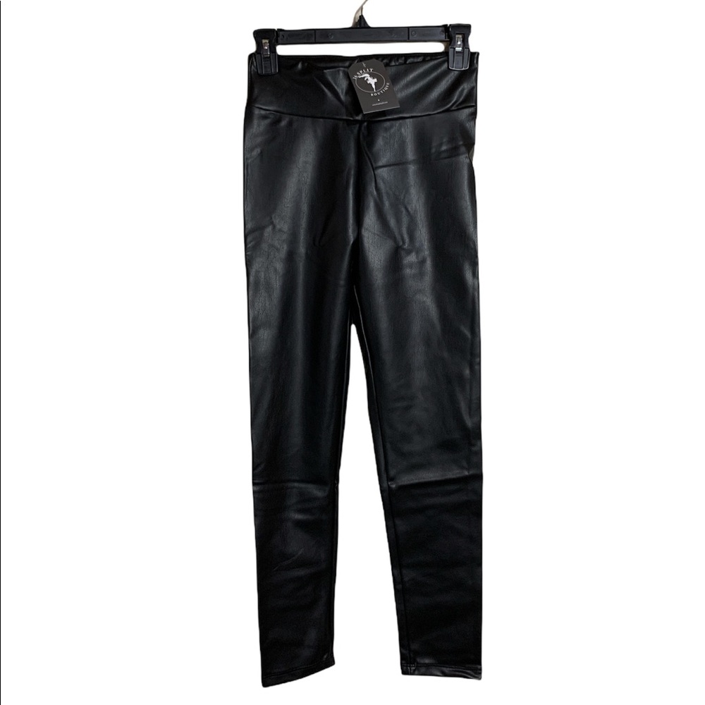 Faux Leather High Waisted Leggings / high rise White Birch legging multiple Szs